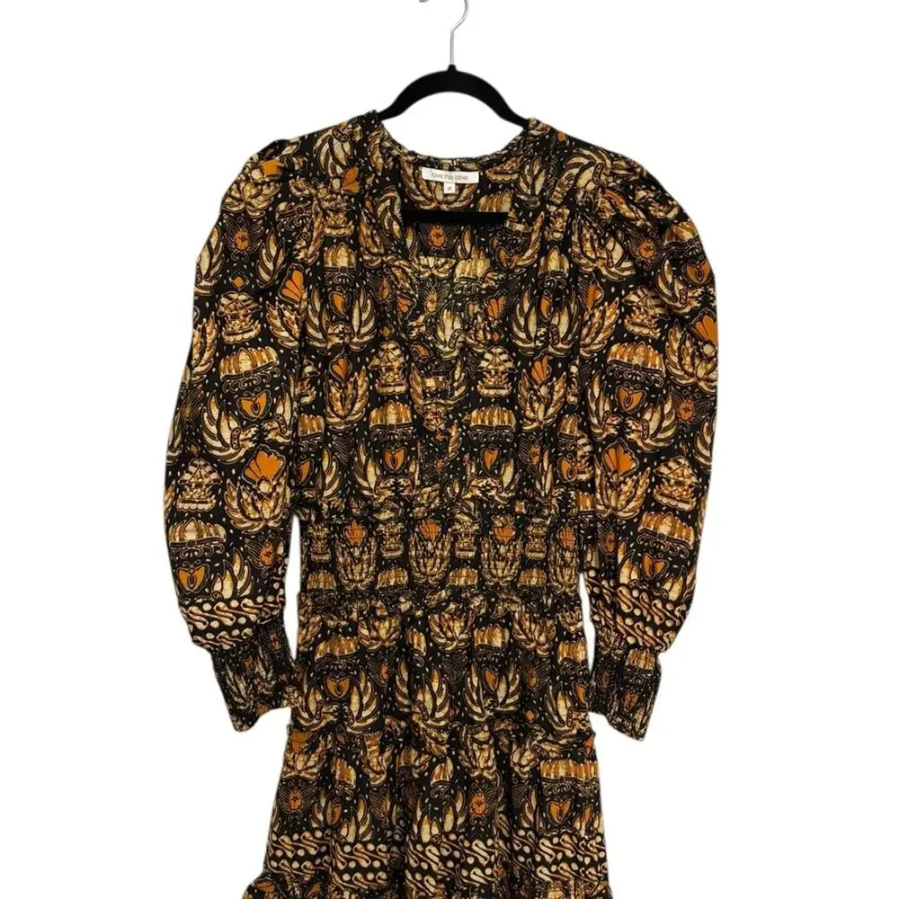 Love The Label Eleanor Mini Dress in Dahlia Black Print - Size M - Picture 3 of 7